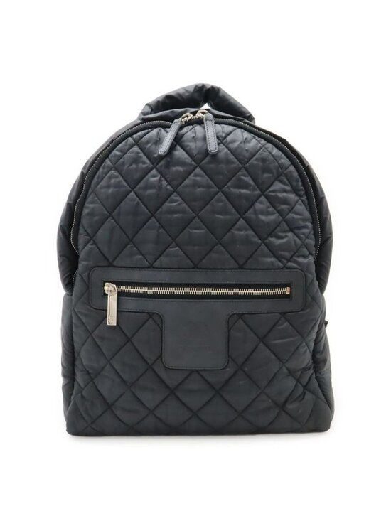 Chanel Cocococoon Backpack Rucksack Sac Daypack Quilted Nylon Leather Black main image 9